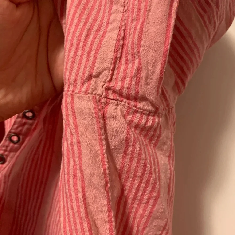Aerie Striped Flowy Lightweight Blouse - Picture 4 of 7